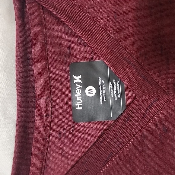 Hurley Boys Tee Burgundy M - Picture 3 of 3
